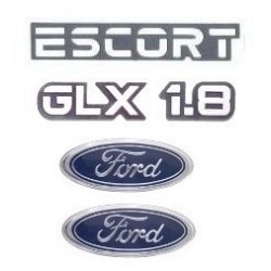Kit Emblemas Escort GLX 1.8 até 1992 Kit Emblemas Escort GLX 1.8 até 1992